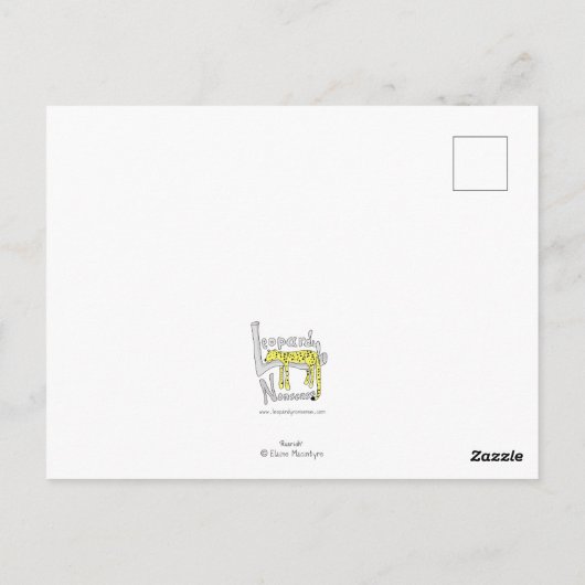 Ruaridh het rugby orang-oetan briefkaart (Achterkant)