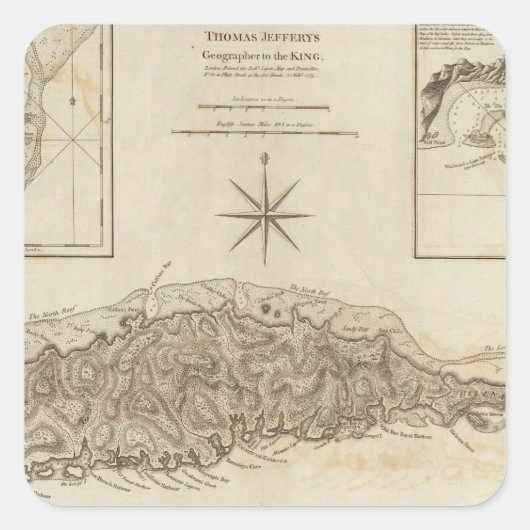 Ruatan of Rattan Vierkante Sticker (Voorkant)