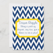 Rub-a-dub Baby shower Uitnodiging - Blauw (Achterkant)