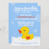 RUB-A-DUB-DUB-Baby shower/uitnodiging van de dag v Kaart (Voorkant / Achterkant)