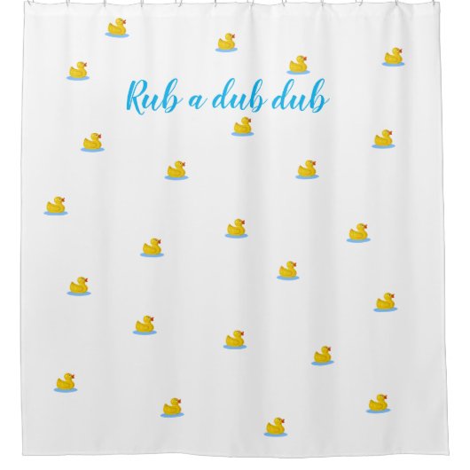 Rub-a-Dub-Dub Duck Shower Curtain Douchegordijn (Voorkant)