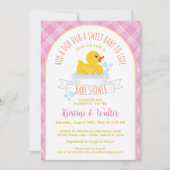 Rub-A-Dub-Dub Rubber Ducky Baby shower Uitnodiging (Voorkant)