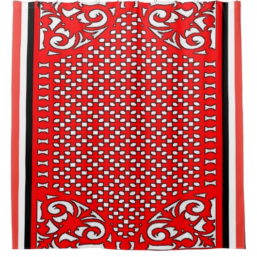 Rub-a-Dub-Dub Vibrant Bloemen Douchegordijn (Voorkant)