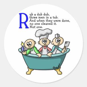 Rub A Dub Ronde Sticker