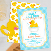 Rub-a-Dub Rubber Duck Baby shower Invitation – Blu Kaart