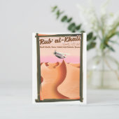 Rub' al Khali Saudi-Arabië vakantie-poster. Briefkaart (Staand voorkant)