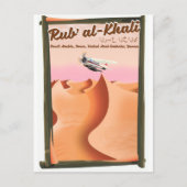 Rub' al Khali Saudi-Arabië vakantie-poster. Briefkaart (Voorkant)