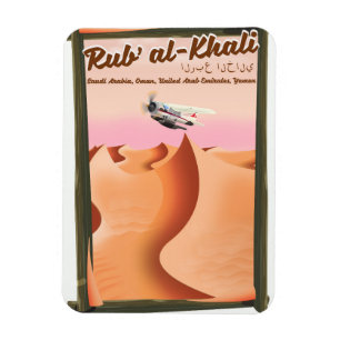 Rub' al Khali vakantieposter Saudi-Arabië. Magneet
