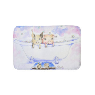 Rub een Dub Dub-piggies in de buisverf Badmat