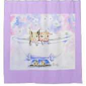 Rub een Dub Dub-piggies in de buisverf Douchegordijn (Voorkant)