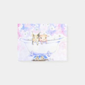 Rub een Dub Dub-piggies in de buisverf Post-it® Notes