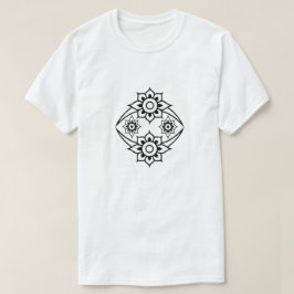 Rub el Hizb-bloem, wit T-shirt
