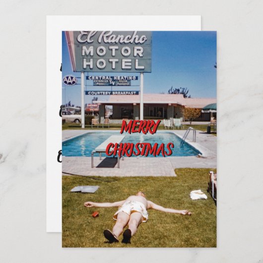 RUB HET IN!  DE ZONNY FUNNY RETRO PHOTOGROR VAN 19 FEESTDAGENKAART (Voorkant / Achterkant)