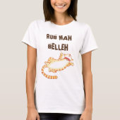 "Rub mah belleh" Grappig Cat Quote T-shirt (Voorkant)
