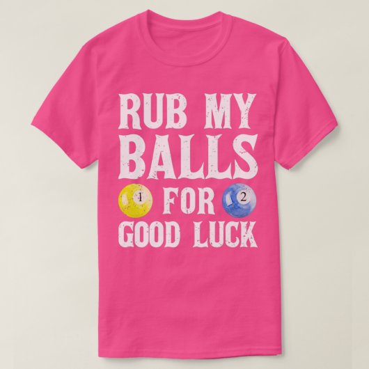 Rub mijn ballen voor een goed geleend geld t-shirt (Design voorkant)