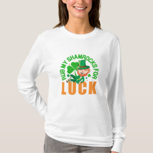 Rub mijn shamrocks voor Luck Funny St Patrick's Da T-shirt