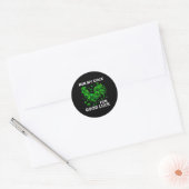 Rub My For Good Luck Funny St Patrick's Day Chicke Ronde Sticker (Envelop)