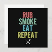 Rub Smoke Barbecue Party The Grill Time Kaart (Voorkant / Achterkant)