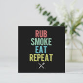 Rub Smoke Barbecue Party The Grill Time Kaart (Staand voorkant)