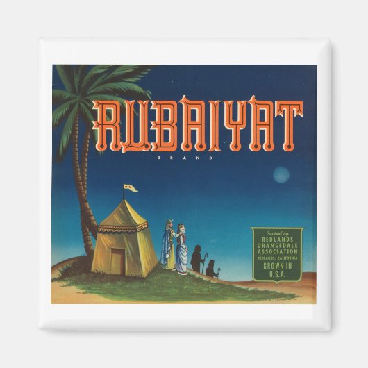 Rubaiyat  Crate label Magneet (Voorkant)