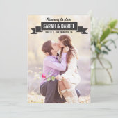 Ruban de charme sauver les cartes de date save the date (Staand voorkant)