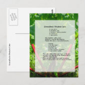 Rubarb Cake Recipe Briefkaart (Voorkant / Achterkant)