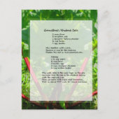 Rubarb Cake Recipe Briefkaart (Voorkant)