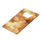 Rubbed Gold Foil Abstract Creditkaart Flessenopener (Voorkant Gekanteld)