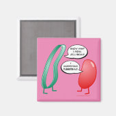 Rubber Band and Jelly Bean Funny Cute Kids Rhyme Magneet (Voorkant / Achterkant)