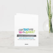 Rubber Band Ball Bedankkaart (Achterkant)