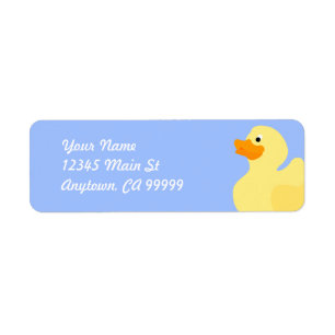 Rubber Blauw label