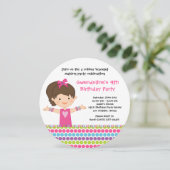 Rubber Bracelet Birthday Party Invitation Kaart (Staand voorkant)