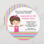 Rubber Bracelet Birthday Party Invitation Kaart (Voorkant / Achterkant)