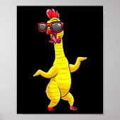Rubber Chicken Dancing Party Grappige Kinder Manne Poster (Voorkant)