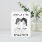 Rubber Chickens Happily Ever After Party Postcard Briefkaart (Staand voorkant)