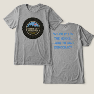 Rubber City Resistance T-shirt, tweezijdig Tri-Blend Shirt