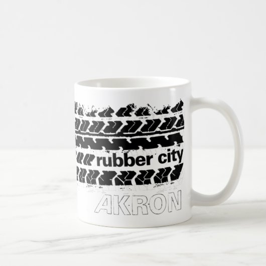 Rubber City Tire Tread Koffiemok (Rechts)