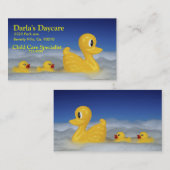 Rubber dikke familie in bad visitekaartje (Voorkant / Achterkant)