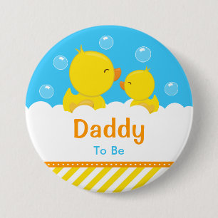 Rubber dikkige gele en blauwe pappa om te worden ronde button 7,6 cm