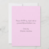 Rubber druppelroze babydouche-uitnodigingen kaart (Achterkant)