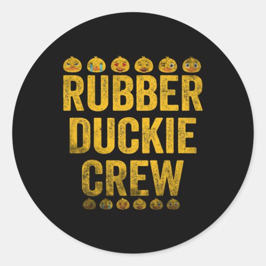 Rubber Dubber Duckie Crew Ronde Sticker (Voorkant)