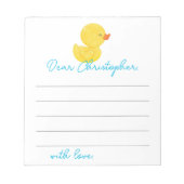 Rubber Duck 1e verjaardag Capsule Notitiebladen Notitieblok (Voorkant)
