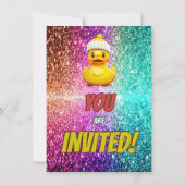 Rubber Duck aangepaste karakter verjaardag uitnodi Kaart (Achterkant)