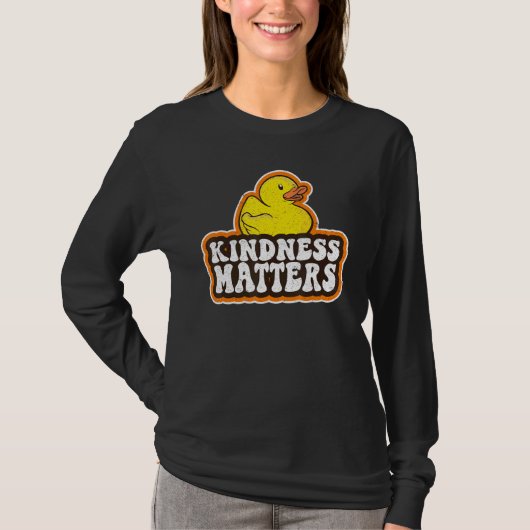 Rubber Duck Anti Bullying Rainbow Kindness Matters T-shirt (Voorkant)