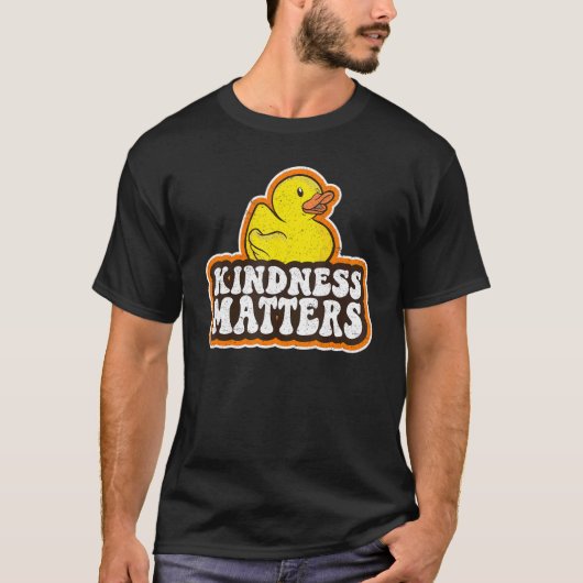 Rubber Duck Anti Bullying Rainbow Kindness Matters T-shirt (Voorkant)