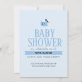 Rubber Duck Baby Boy Baby shower Invite Kaart (Voorkant)