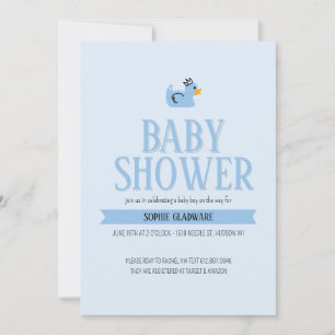Rubber Duck Baby Boy Baby shower Invite Kaart