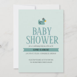 Rubber Duck Baby Boy Baby shower Invite Kaart