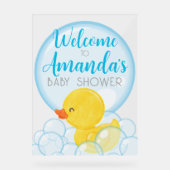 Rubber Duck Baby shower Acryl Welkomstbord Acryl Bord (Voorkant)