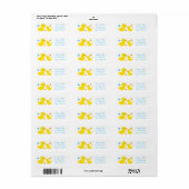Rubber Duck Baby shower Adres Etiket (Full Sheet)